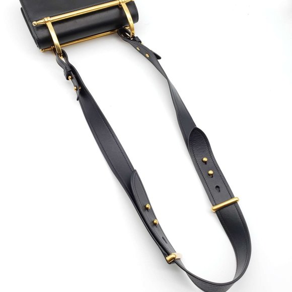 100% Authentic Prada Cahier Black Clutch Shoulder Bag - Picture 7 of 16